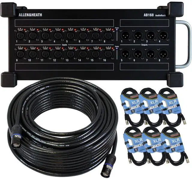 Main image of Allen & Heath AB168, GLS Audio 100-Feet Ethercon Cable, (6) XLR Cables Bundle