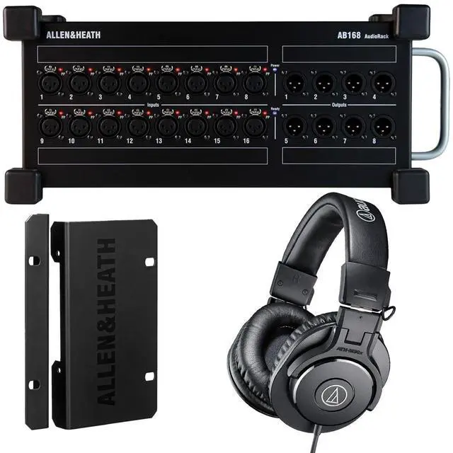 Main image of Allen & Heath AB168, AT ATHM30X Headphones, AB168-RK10 Mount Bundle