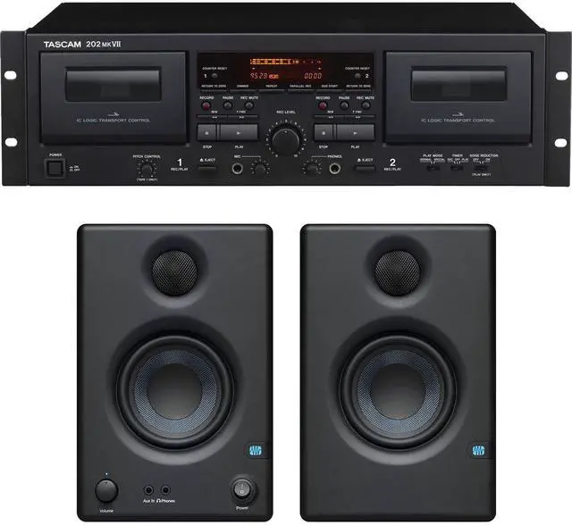 Main image of Tascam 202MKVII Rackmount USB, Presonus Eris3.5 Monitors Bundle