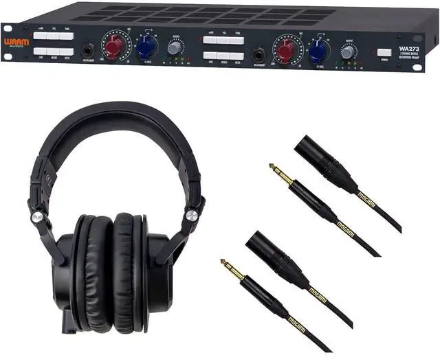 Main image of Warm Audio WA273 Dual-Channel Preamp, Tascam TH07 Headphone, (2) Mogami XLR-1/4 Cables Bundle
