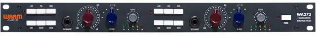 Alt view image 2 of 7 - Warm Audio WA273 Dual-Channel Preamp, Mackie Big Knob Passive, (2) 1/4 Cables, (2) XLR to 1/4 Cables Bundle