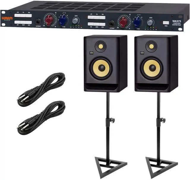 Main image of Warm Audio WA273 Dual-Channel Preamp, (2) KRK RP5G4 Monitorsm, Monitor Stands, (2) 1/4 Cables Bundle