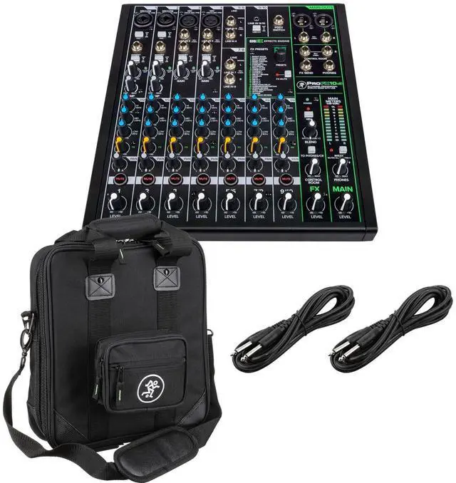 Main image of Mackie ProFX10v3, Mackie Carry bag, (2) 1/4 cables Bundle