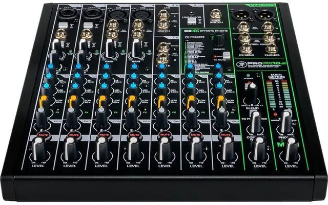 Alt view image 4 of 7 - Mackie ProFX10v3, (6) XLR cables, (6) 1/4 cables Bundle