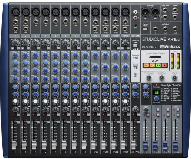 Alt view image 3 of 7 - PreSonus StudioLive AR16c USB-C, (2) KRK RP5G4, Monitor Stands, (2) XLR to 1/4 cable Bundle