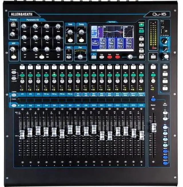 Alt view image 3 of 4 - Allen & Heath Qu-16CDigital Mixer + Allen & Heath AB168 AudioRack + Pyle Extension Cable Reel 166 ft + ProX Mixer Case