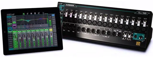 Alt view image 2 of 5 - Allen & Heath Qu-SB Portable 18-In/14-Out Digital Mixer and Cables and Microphones Stands PackageS