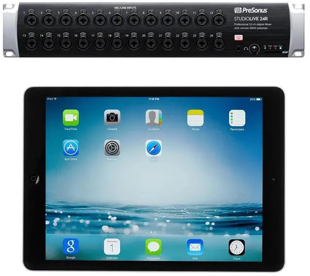 Main image of PreSonus StudioLive 24R  26-Input, 32-Channel Series III Stage Box and Rack Mixe + Apple iPad Air 16GB, Wi-Fi  space gray. | ProSoundGear