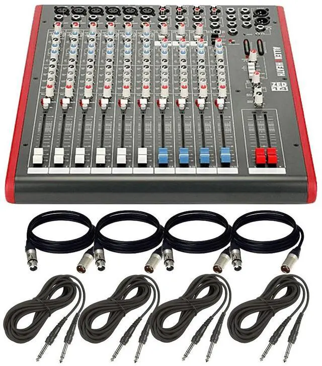 Main image of Allen & Heath ZED14  14-Channel Recording and Live Sound Mixer with USB Connection + (4) XLR to XLR Cables 15FT Ea + (4) TRS to TRS Cables 15FT Ea