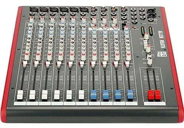 Alt view image 2 of 5 - Allen & Heath ZED14  14-Channel Recording and Live Sound Mixer with USB Connection + Rockville RXS20 Portable Mixer Stand