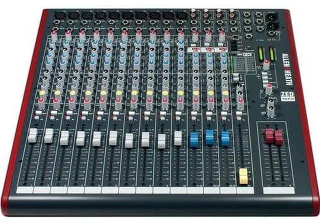 Alt view image 2 of 6 - Allen & Heath ZED-16FX 16-Channel Recording and Live Sound Mixer with FX & USB + (16) XLR to XLR Cables 15FT Ea + (16) TRS to TRS Cables 15FT Ea