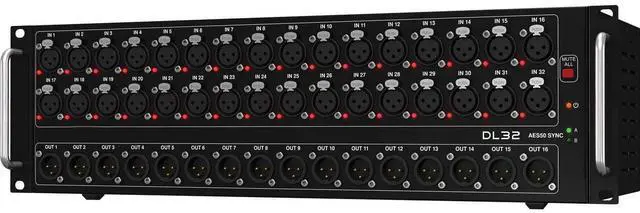 Alt view image 3 of 6 - Midas DL32 32-input / 16-output Stage Box  GearIT CAT6 Cable 100FT  (10) XLR Cables Bundle
