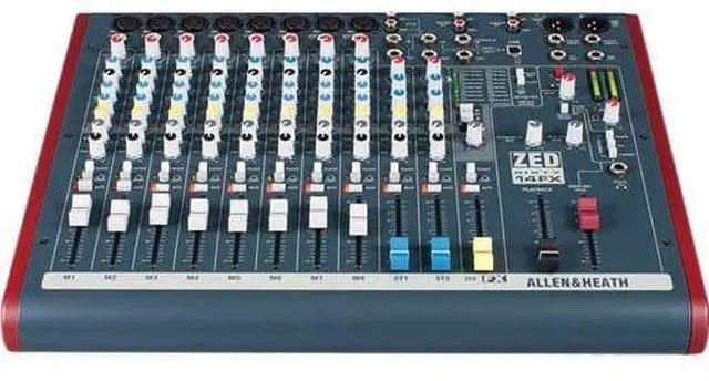 Alt view image 2 of 4 - Allen & Heath ZED60-14FX Live and Studio Mixer with Digital FX and USB Port & (10) XLR to XLR Cables 15FT Ea