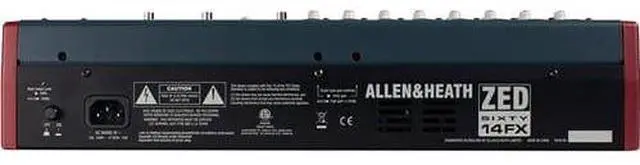 Alt view image 4 of 4 - Allen & Heath ZED60-14FX Live and Studio Mixer with Digital FX and USB Port & (10) XLR to XLR Cables 15FT Ea