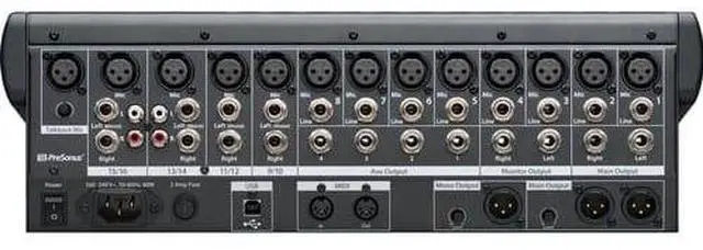 Alt view image 4 of 6 - PreSonus StudioLive 16.0.2 USB Performance & Recording Digital Mixer + Audio-Technica AT2020 Cardioid Condenser Microphone + Audio-Technica ATH-M50x Monitor Headphones (Black) and Cables