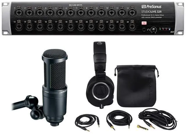 Main image of PRESONUS Studiolive 32R Digital Rack Mixer+Mic+Audio Technica Headphones+Mic