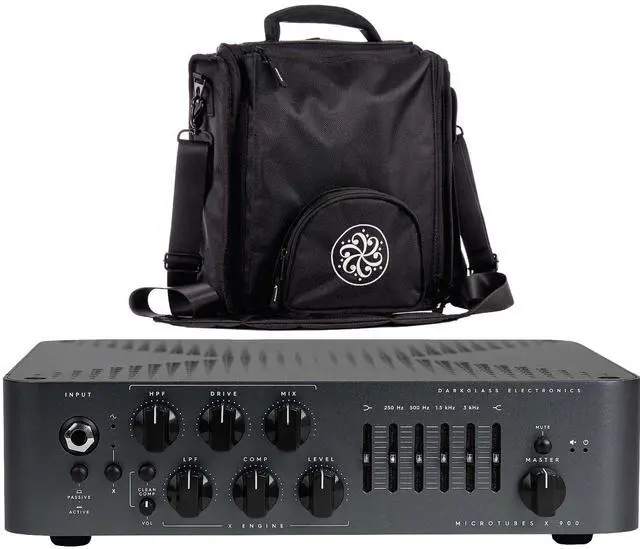 Main image of Darkglass Microtubes X 900  900W Bass AmpHead, Black, Darkglass Bag Bundle