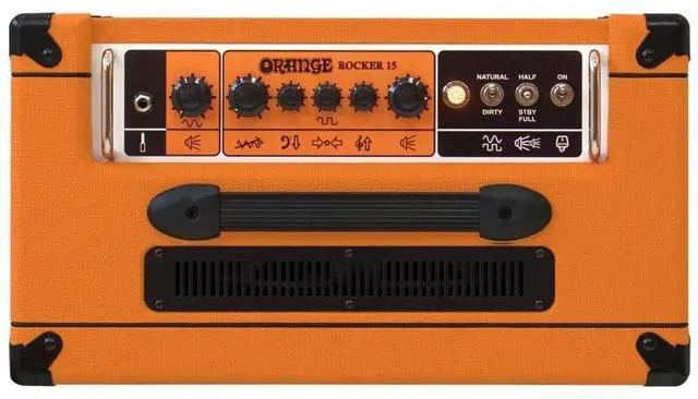 Alt view image 5 of 7 - Orange Rocker 15 1×10 15W Tube Amp (Orange), Orange FS-1, MusicNomad Premium Mat Bundle