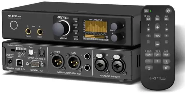 Alt view image 2 of 7 - RME ADI-2 Pro FS R AD/DA Converter (Black Edition), (4) ErnieBall XLR Cable 25FT, (2) ErnieBall 1/4, Presonus HD7 Bundle