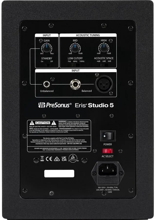 Alt view image 3 of 4 - (2) PreSonus Eris Studio 5 Powered Studio Monitor, AT ATH-M20X Bundle