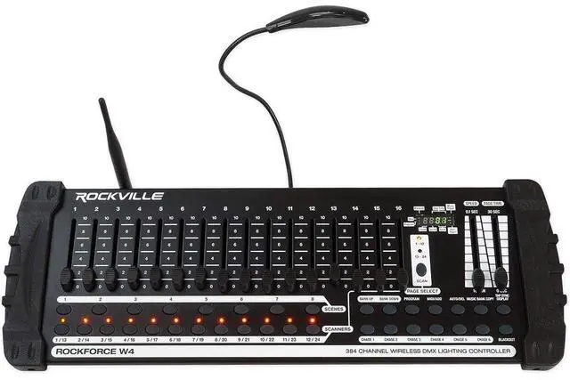 Alt view image 4 of 4 - Eliminator Mega Flat PAK8 EP Lighting Pack, Rockville ROCKFORCE 384 Bundle
