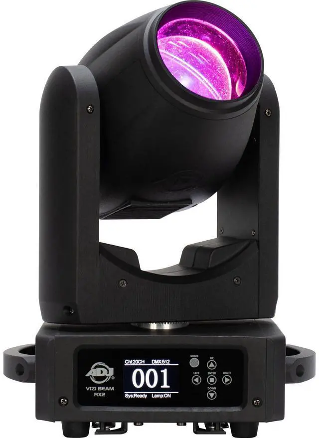 Alt view image 2 of 6 - (2) American DJ VIZI Beam RX2 Moving Head Fixture, Rockville RMH2C Case Bundle