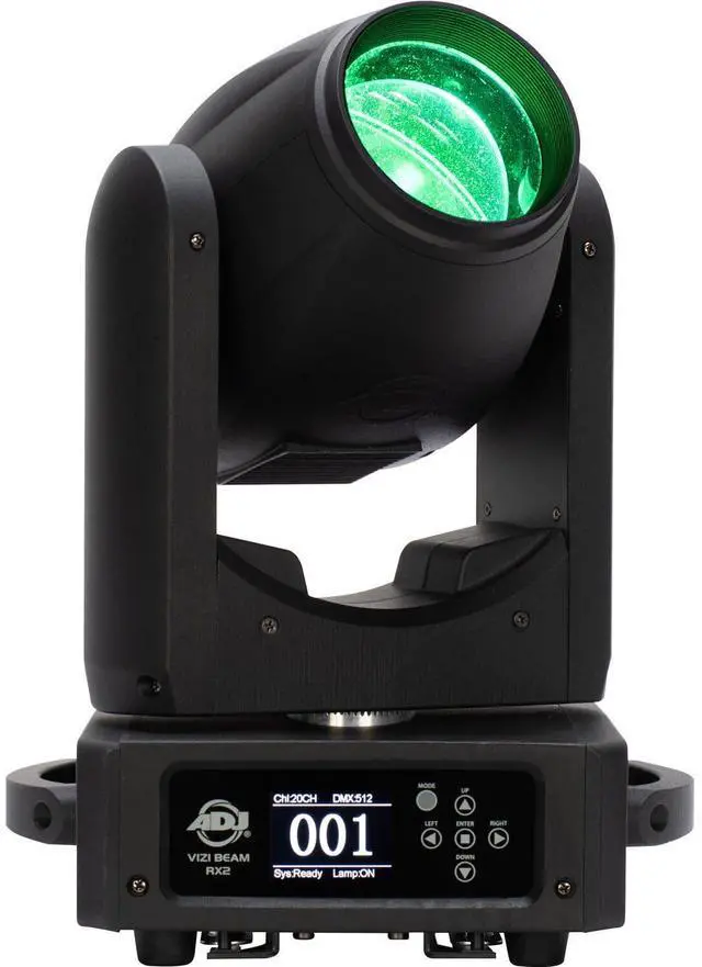 Alt view image 3 of 6 - (2) American DJ VIZI Beam RX2 Moving Head Fixture, Rockville RMH2C Case Bundle
