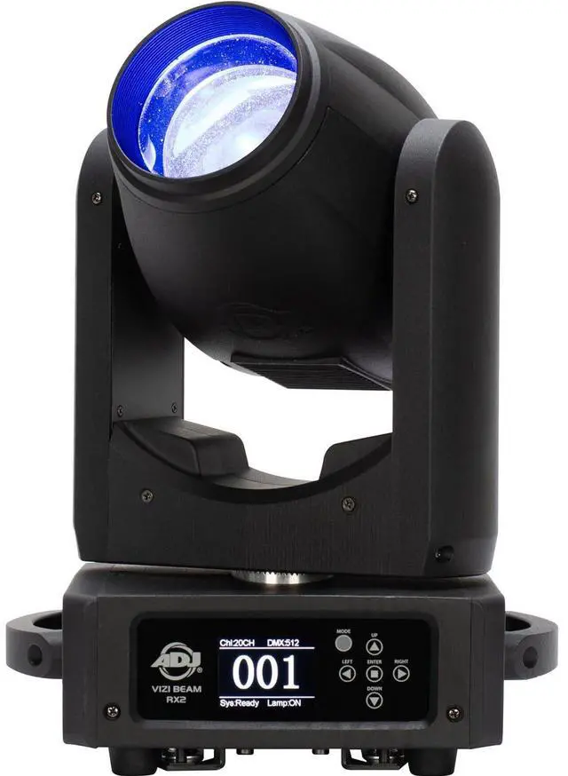 Alt view image 4 of 6 - (2) American DJ VIZI Beam RX2 Moving Head Fixture, Rockville RMH2C Case Bundle
