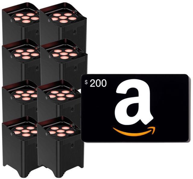 Main image of (8) Chauvet DJ Freedom Par T6 Battery-Powered, $200 Amazon Gift Card Bundle