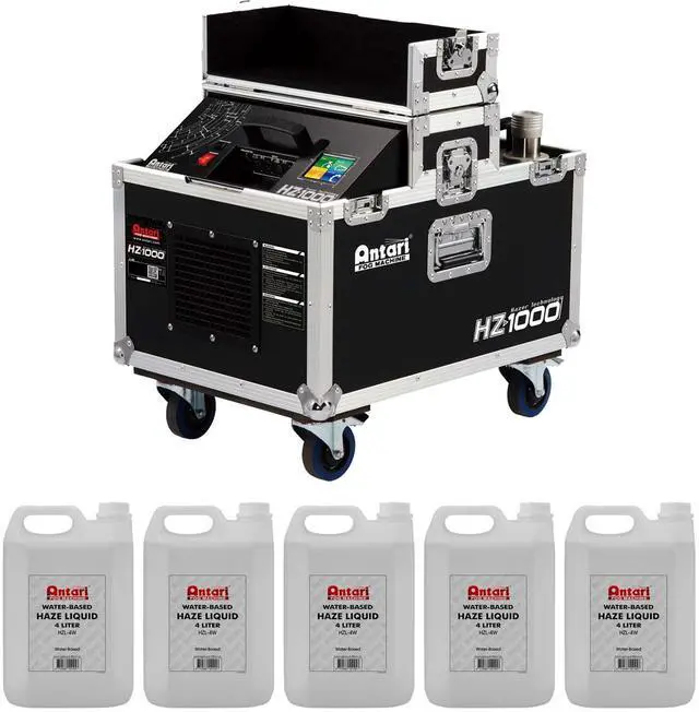Main image of Antari HZ-1000 Tour-Grade Haze Machine, (5) Antari HZL-1W Water Based Bundle