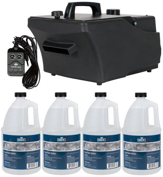 Main image of American DJ Entour Chill Low-Lying Fog with Remote, (4) Fog Fluid Gallon Bundle