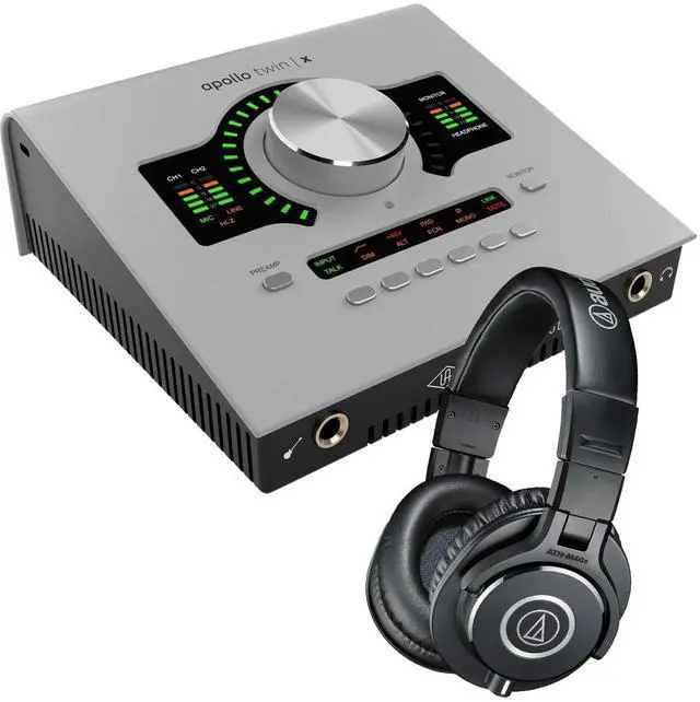 Main image of Universal Audio Apollo Twin X DUO Gen 2 Essentials+  Audio Technica ATH-M40X Bundle