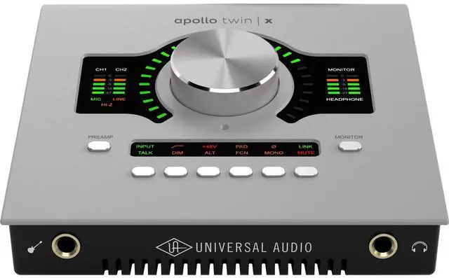 Alt view image 2 of 7 - Universal Audio Apollo Twin X QUAD (G2)  Audio Technica ATH-M50X  (2) XLR Cables  (2) 1/4 Cables Bundle