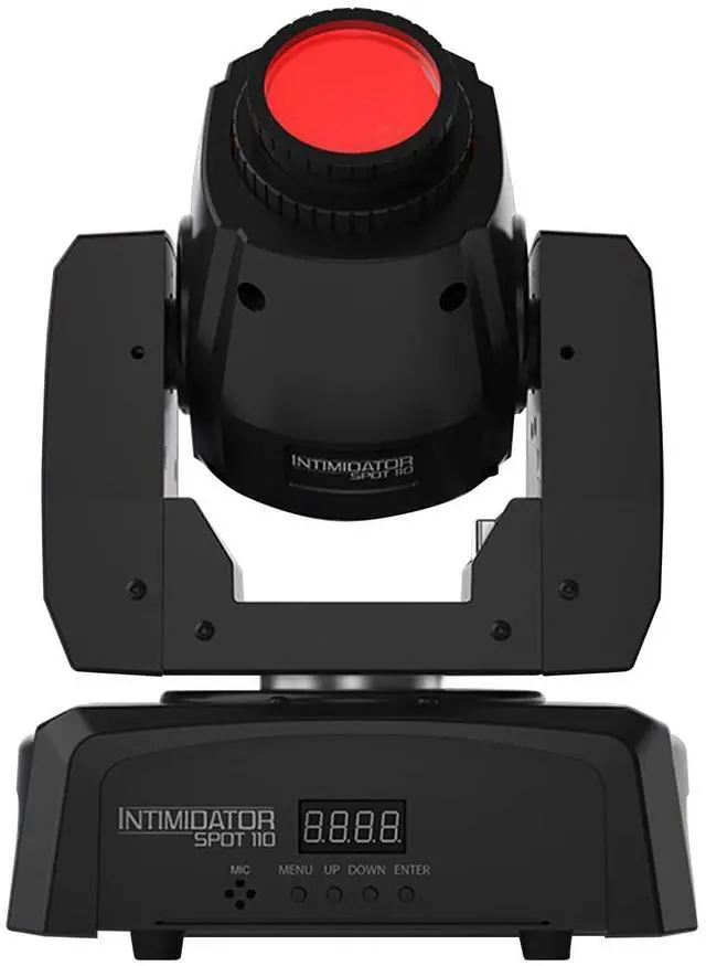 Alt view image 2 of 6 - (2) Chauvet DJ Intimidator Spot 110 Lightweight LED Moving Head with Clamps & (2) Rockville RTP32W Totem Moving Head Light Stands