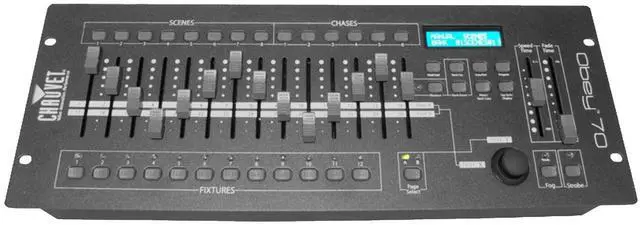 Alt view image 5 of 6 - (2) American DJ Focus Spot 4Z 200W LED Moving Head Spot Fixtures with Chauvet DJ Obey 70 Universal DMX Lighting Controller Package