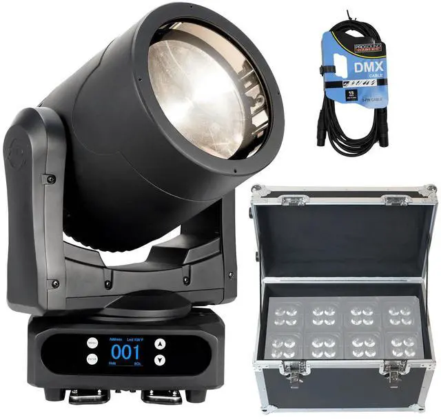 Main image of American DJ Par Z Move RGBW  Moving Head LED Wash Light + ProX Roll-Away Utility Case with Retractable Handle [T-UTIHW] and Cable.