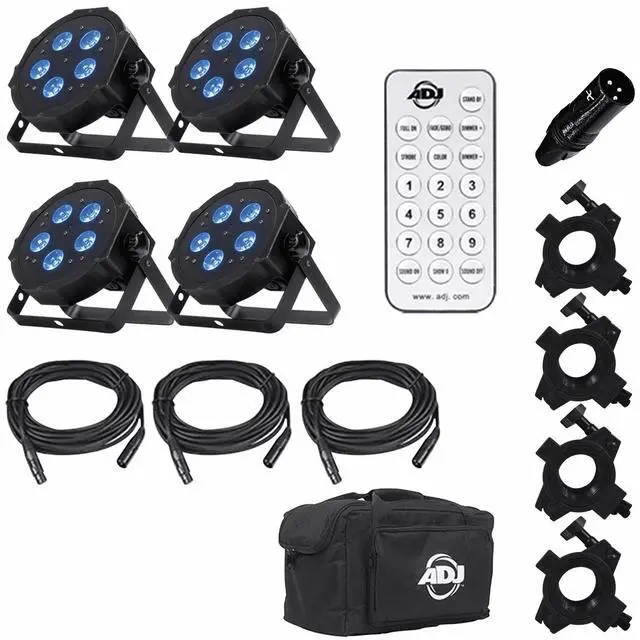 Main image of Eliminator Mega Flat Hex Pak with DMX 3-Pin Terminator Package