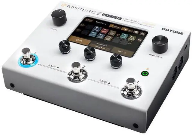 Alt view image 2 of 7 - Hotone Ampero II Stomp MP-300 Amp Modeler & Effects Processor, Getaria 2.4GHZ Wireless Guitar System Bundle