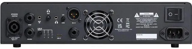 Alt view image 2 of 7 - Aguilar AG700V2 700W Bass Amplifier Head, ErnieBall P06081, (2) ErnieBall 1/4 Cable Bundle