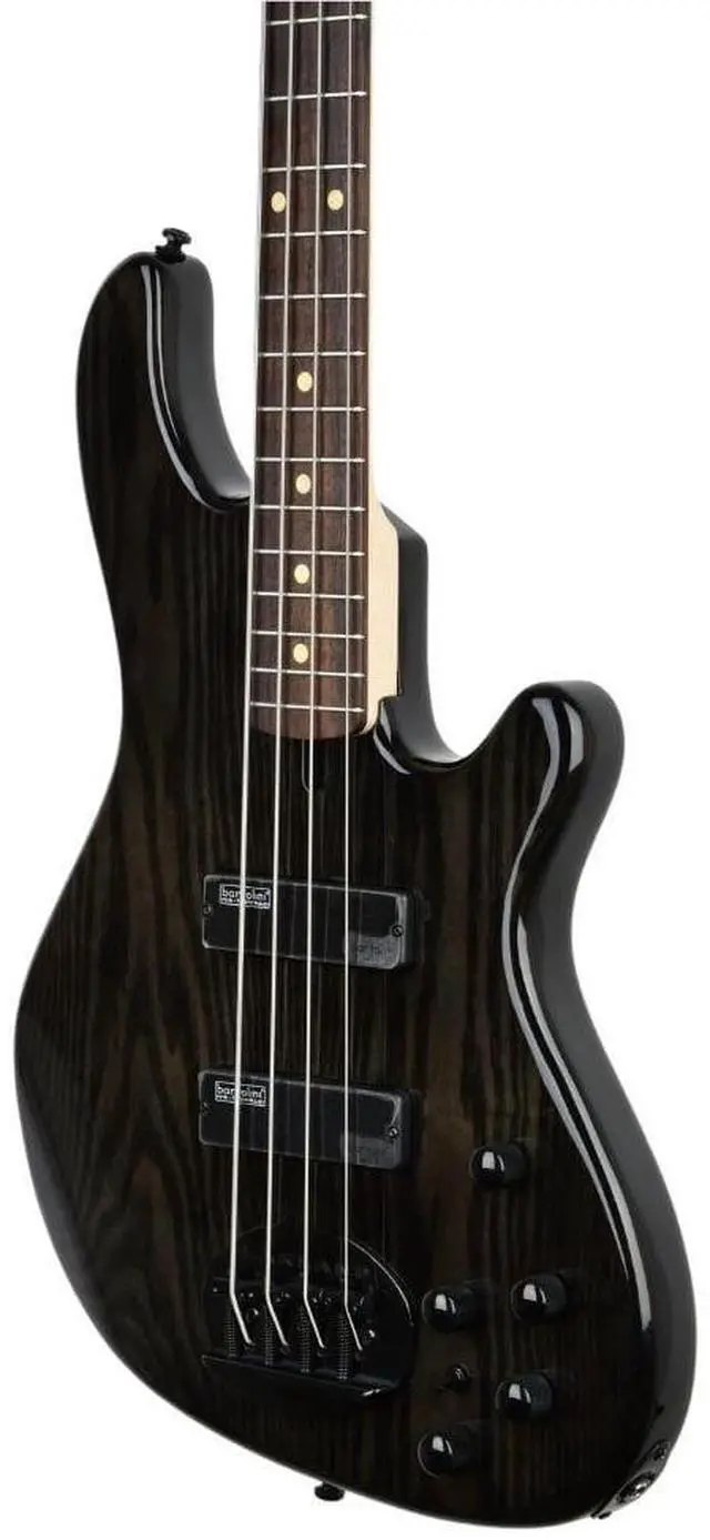 Alt view image 3 of 7 - Lakland Skyline 44-OS Offset Bass Guitar, Trans Black with Rosewood Fingerboard, Gator GFW-GTR-SEAT and Stand, ErnieBall 1/4 Cable Bundle