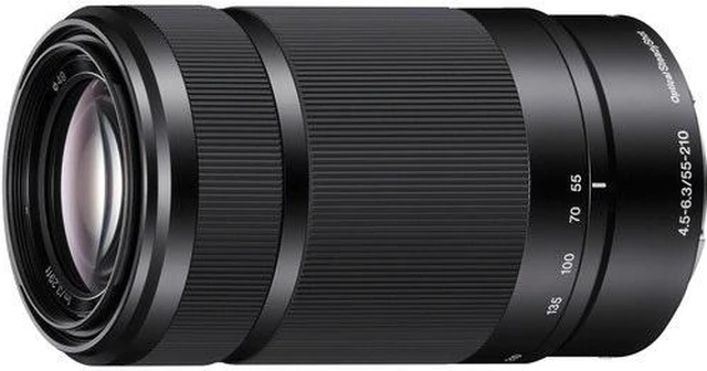 Alt view image 2 of 5 - Sony E-Mount 55-210mm F4.5-6.3 Lens for Sony E-Mount / NEX Cameras (Black) Frustration Free Packaging + PixiBytes Exclusive Microfiber Cleaning Cloth