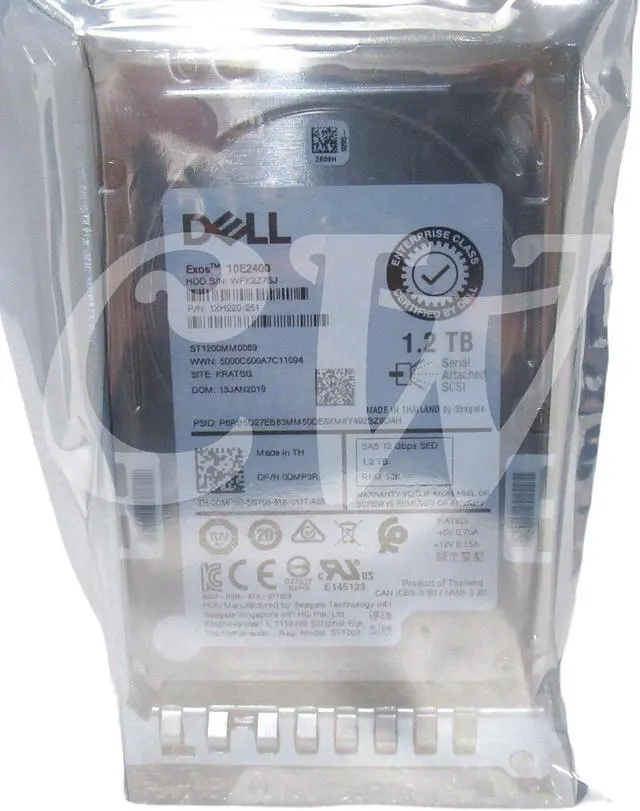 Main image of DMP3R ST1200MM0069 Dell EXOS 1.2TB 10K RPM 12Gbps 2.5" SAS Hard Drive GEN14