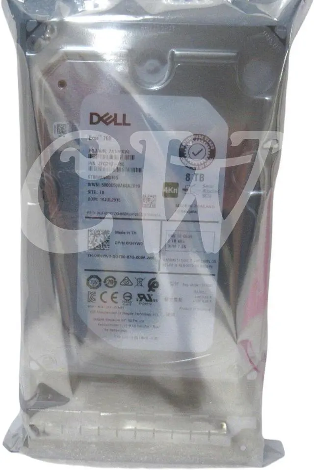 Main image of KNYW0 ST8000NM0195 Dell 8TB 7.2K 12G 4Kn 3.5in SAS Hard Drive W/R Tray