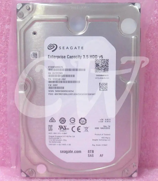 Main image of ST8000NM0075 Seagate ENTERPRISE 1RM212-001 8TB 7.2K RPM 12Gbps 3.5" SAS HDD Hard Drive