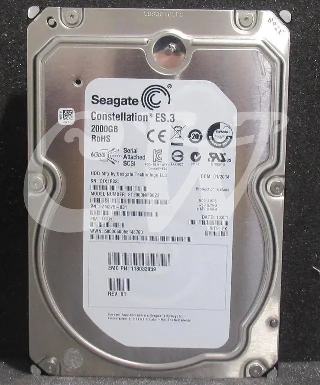 Main image of ST2000NM0023 Seagate CONSTELLATION ES.3 2TB 7.2K 6G 128MB 3.5in SAS Hard Drive