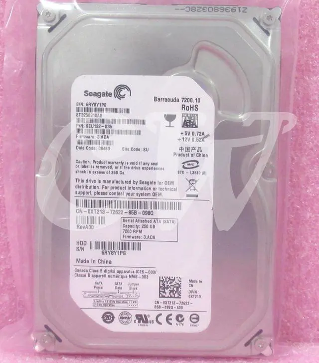 Main image of Seagate BARRACUDA 7200.10 ST3250310AS 250GB 7.2K 3G 8MB 3.5in SATA Hard Drive