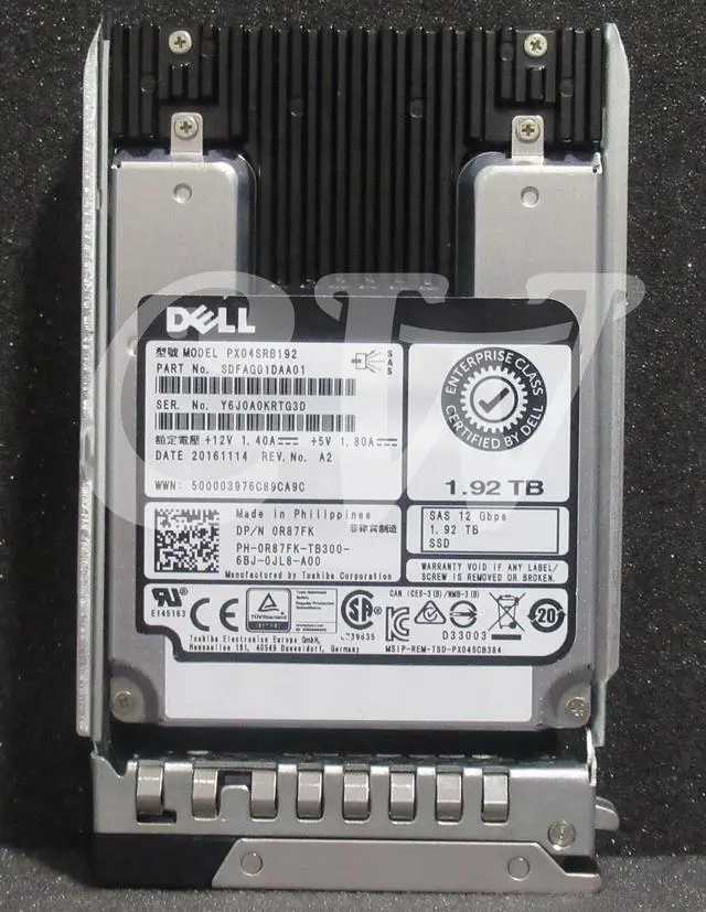 Main image of R87FK Dell PX04SRB192 1.92TB 12Gbps MLC 2.5"SAS Solid State Drive SSD - 0-HOURS