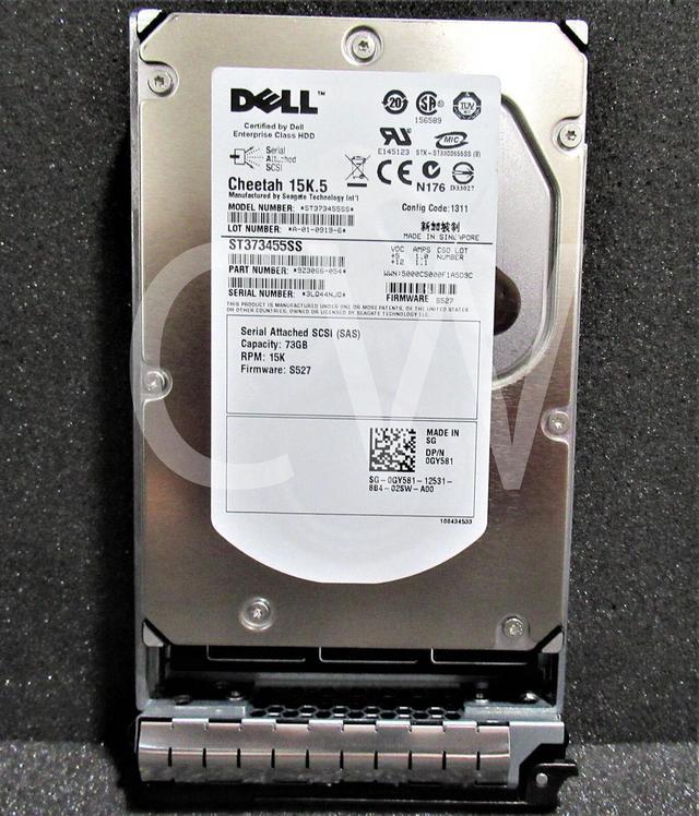 GY581 ST373455SS Dell CHEETAH 73GB 15000RPM 3Gbps 3.5