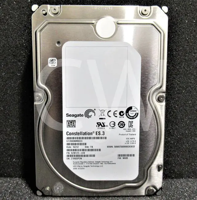 Main image of ST2000NM0033 Seagate 9ZM175-038 CONSTELLATION ES.3 2TB 7.2K 6G 128MB 3.5" SATA Hard Drive