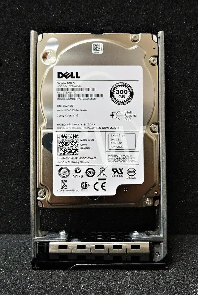 Main image of 745GC ST9300605SS Dell POWEREDGE 300GB 10K RPM 6Gbps 2.5" SAS SERVER Hard Drive